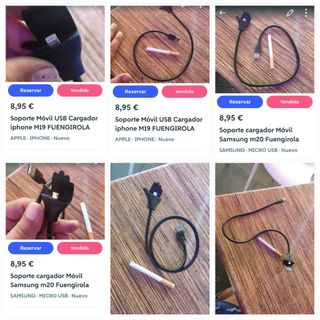 Soporte Móvil USB Cargador teléfono Fuengirola