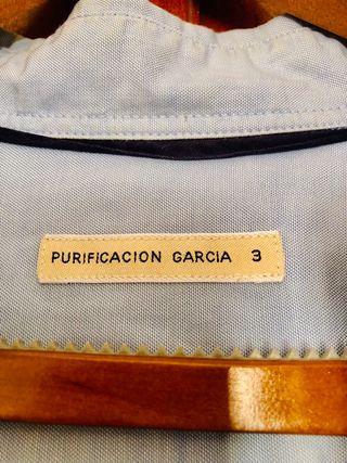 Camisa lisa azul Purificación García t3