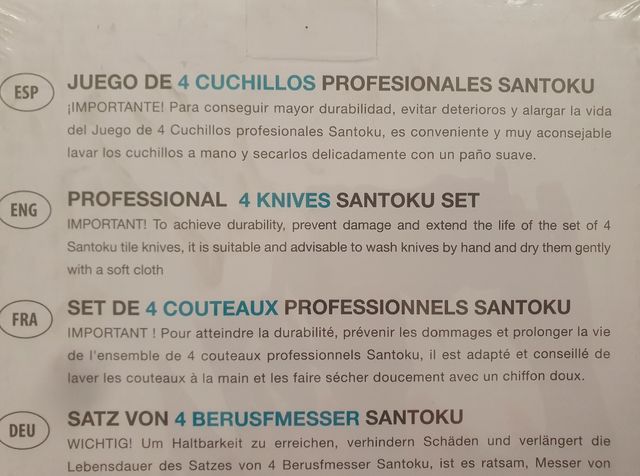 Juego 4 cuchillos Profesionales NUEVOS