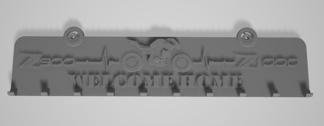 cuelga llaves kawasaki en 3D plastio