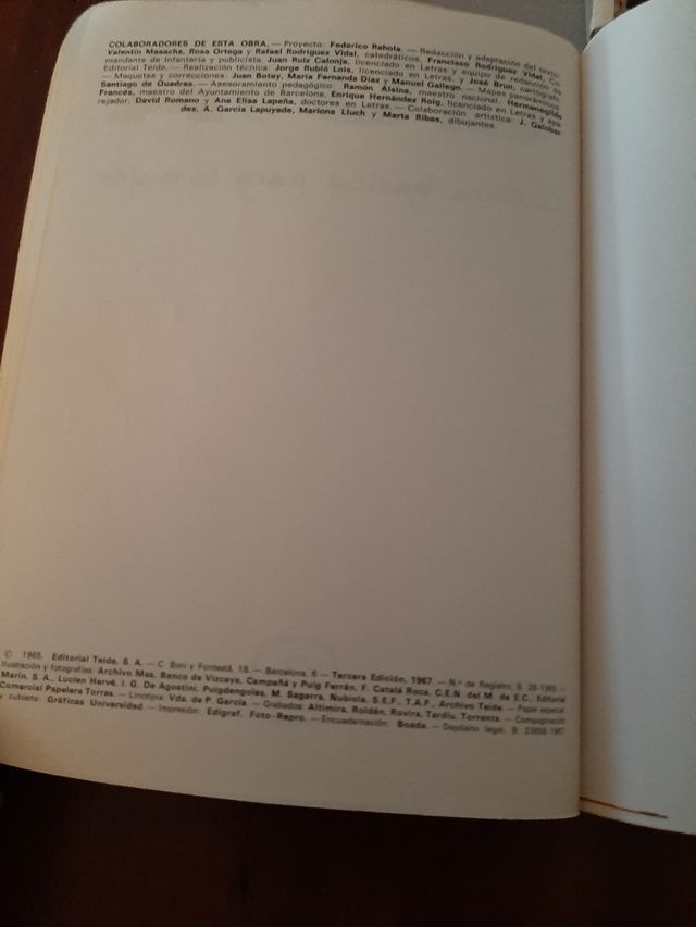 Lote de 2 libros antiguos texto del 65 y 71. Teide