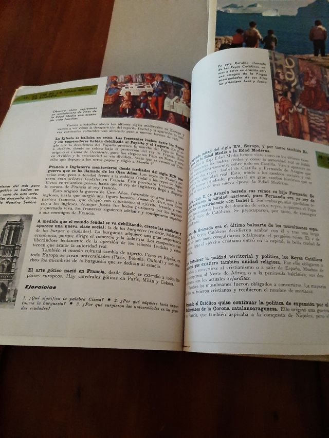 Lote de 2 libros antiguos texto del 65 y 71. Teide