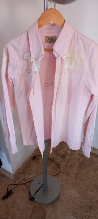 Camisa rosa manga larga La Martina