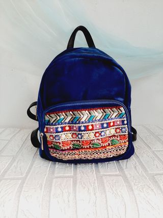 Mochila terciopelo