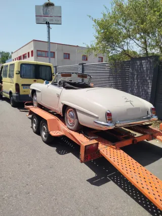 Grua coches, transporte vehículos clásicos, micro