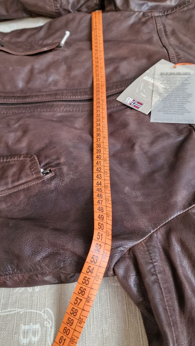 Giubbotto giacca napapijri pelle L 