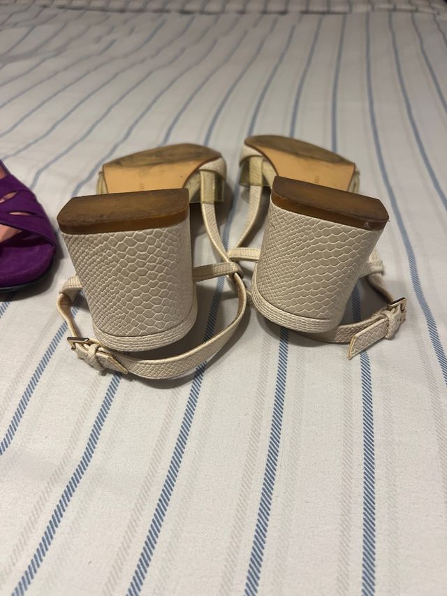 Zapatos tacón terciopelo Morado Mado 37 y regalo