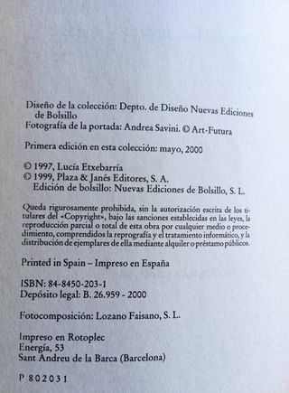 LOTE LIBROS ANNE RICE Y LUCIA ETXEBARRIA