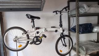 bici pieghevole telaio bianco lucido