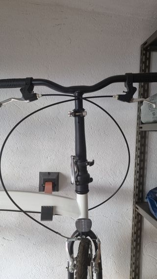 bici pieghevole telaio bianco lucido