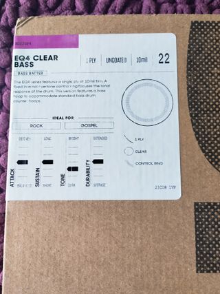 Parche Bombo Evans  22" (EQ4) Clear (BD22GB4)
