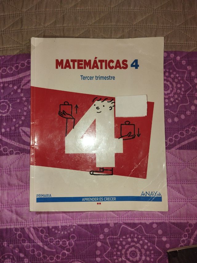 LIBRO MATEMÁTICAS 4 PRIMARIA 3 TRIMESTRE ANAYA