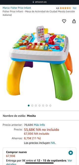 Mesa de aprendizaje Fisher Price