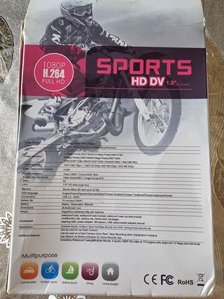 SPORTS HD DV 1.5 Cámara Deportiva