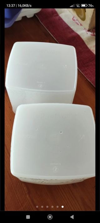 Due contenitori Tupperware pe frizzer