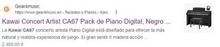Piano KAWAI Concert Artist CA67 NUEVO!!!!