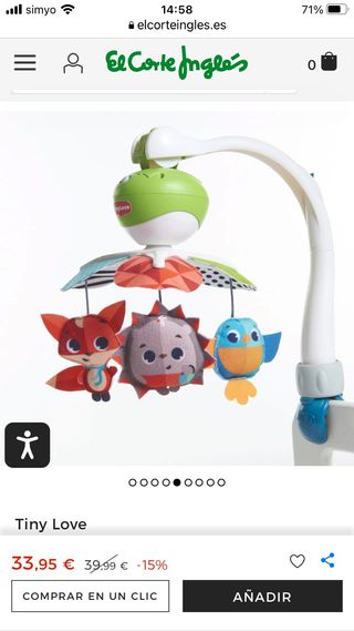 Movil cuna bebé Tiny Love - Carrusel Portátil