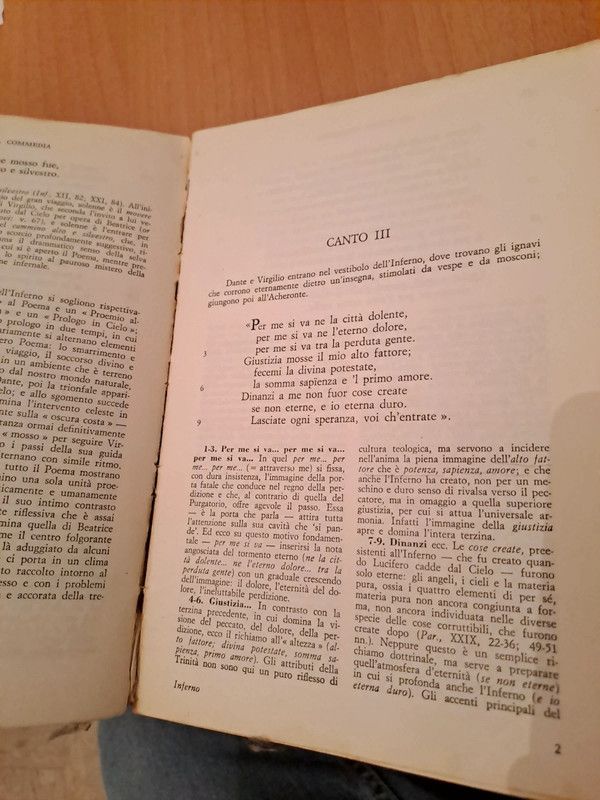Libro La divina commedia Inferno di D. Alighieri