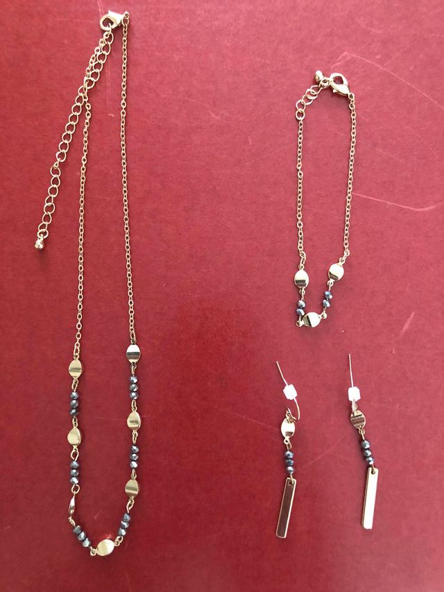 Parure collana bracciale orecchini