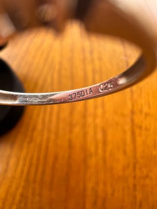 anillo 5 diamantes oro blanco