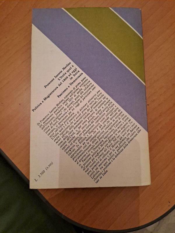 Libro Politica Magistratura Fascismo e Democrazia