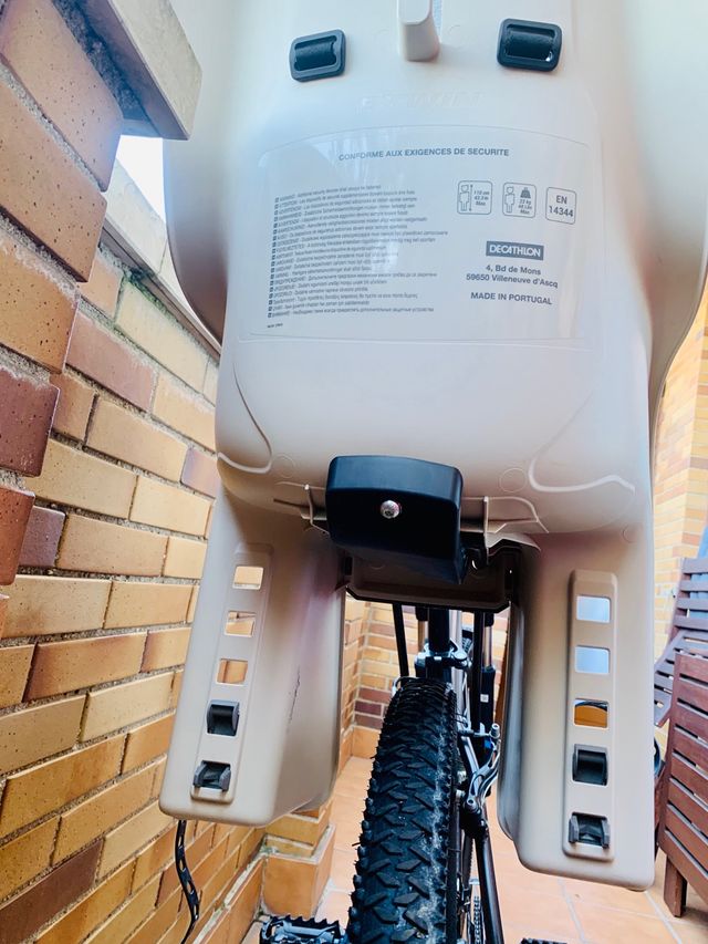 silla bebé bicicleta polisport Decathlon