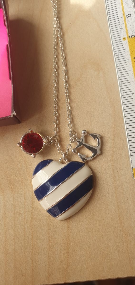 Collana cuore ancora Avon 3 ciondoli