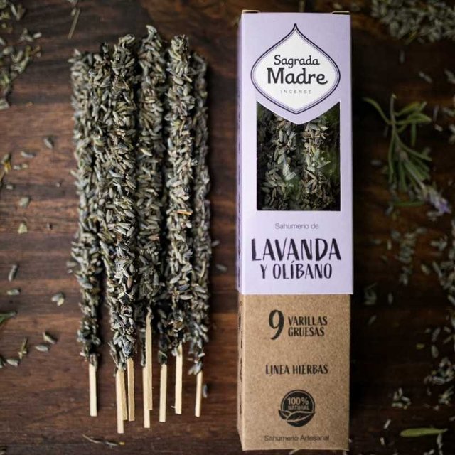 INCIENSO SAGRADA MADRE LAVANDA Y OLIBANO