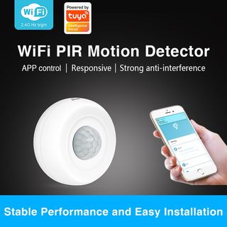 Sensor Detetor Movimento Tuya Wi-Fi PIR Sem Fios