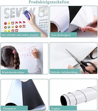 🧑🏫Rollo Pizarra Blanca Magnética 40x60cm 🧑🏫