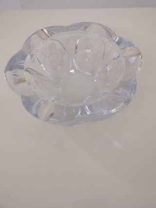 CENICERO CRISTAL Y PLATA