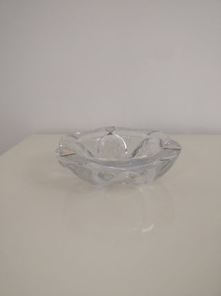 CENICERO CRISTAL Y PLATA