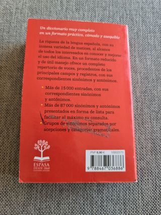 Diccionario de sinónimos y antónimos. Espasa