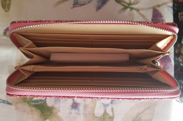 Portafoglio donna di strass rosa