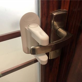 Tranca de Porta Segurança Fechadura Trava Adesiva