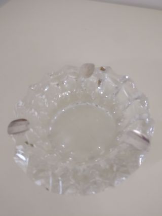 CENICERO CRISTAL Y PLATA