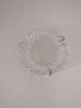 CENICERO CRISTAL Y PLATA