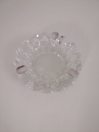 CENICERO CRISTAL Y PLATA