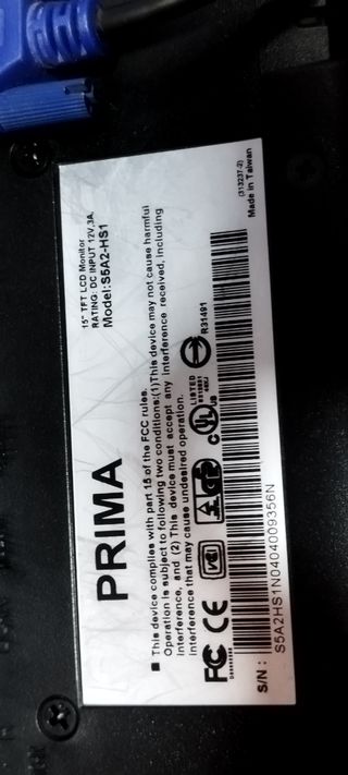 Monitor de ordenador. Marca PRIMA