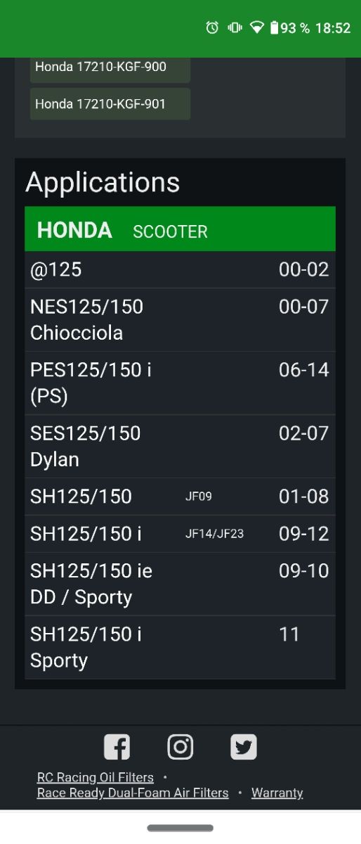 Filtro Aire Honda SH-125