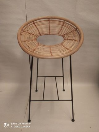 Sgabello alto Thai Natura Cucina in canna naturale
