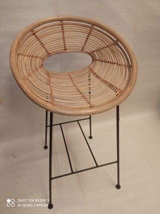 Sgabello alto Thai Natura Cucina in canna naturale