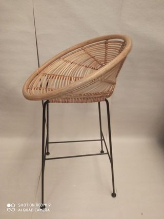 Sgabello alto Thai Natura Cucina in canna naturale