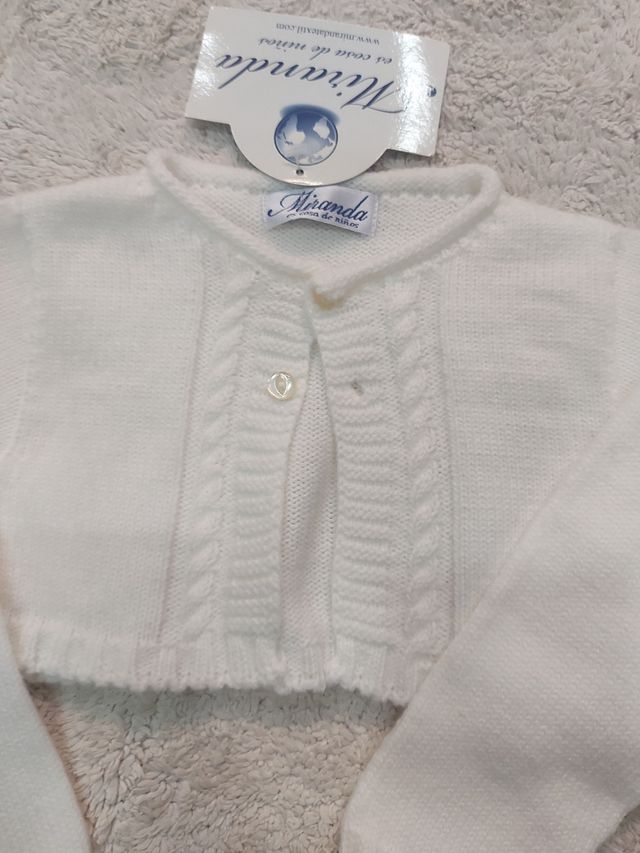 Chaqueta punto beige T-18m Nueva