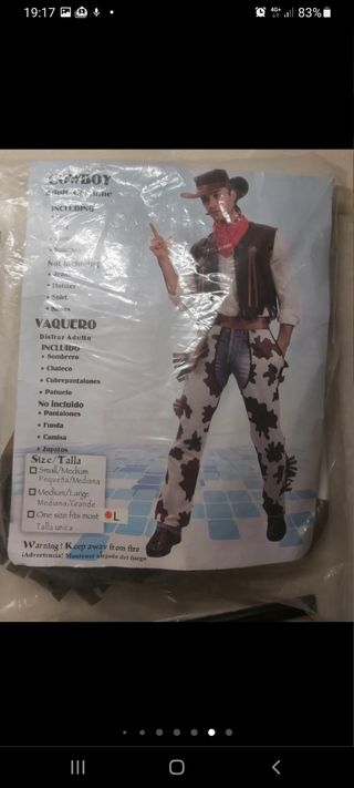 Lote disfraces vaquero
