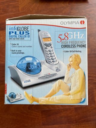 telefono inalambrico diseño globo de mensajes LED