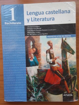 Libro 1º Bachill. Lengua y Literatura. Edit. Anaya
