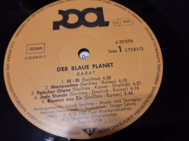 VINILO DE KARAT -DER BLAUE PLANET-
