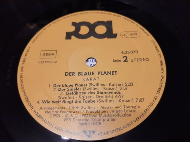 VINILO DE KARAT -DER BLAUE PLANET-