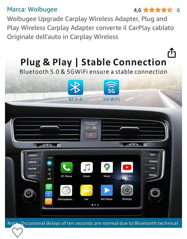 adaptador inalambrico CarPlay (woibugee)